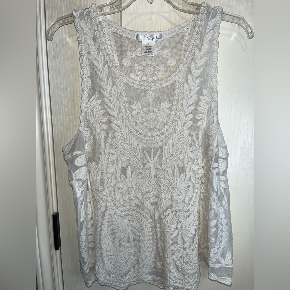 Say what? Mesh shirt